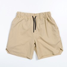 HIGH LEVEL Men Polyester Gym Workout Shorts with zipper pockets beige black navy