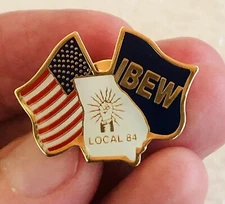 IBEW International Brotherhood Electrical Workers Union Pin LU Local 84 Georgia