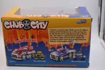 RARE JADA TOYS CHUB CITY LIGHTS & SOUNDS TOW TRUCK SPINNING WHEELS