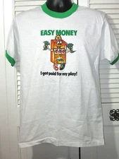 Vtg. NOS Sands Casino Las Vegas Easy Money Ringer Screen Stars T-Shirt Men L