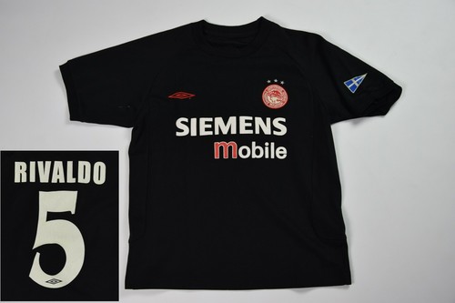 Olympiacos Fc Rivaldo Football Shirt Soccer Jersey Vtg Umbro Mens S Ebay