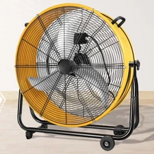 30 in. 3 Speed Heavy Duty Metal Industrial Drum Fan, Air Circulation,Floor Fan