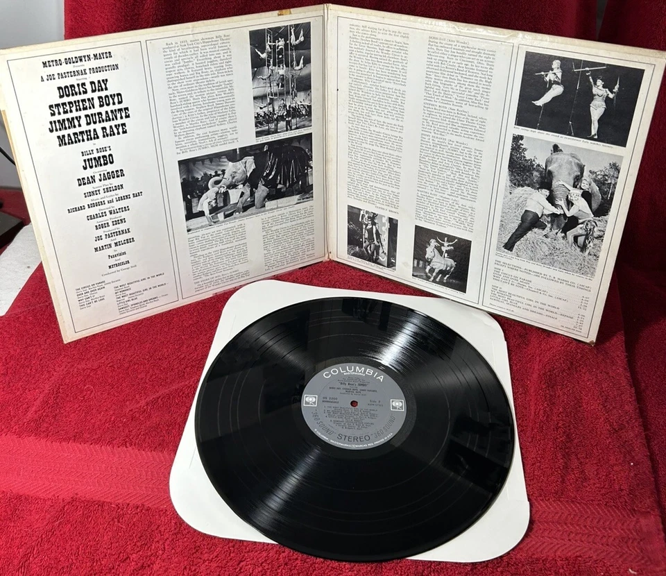 Billy Rose's Jumbo 1962 Soundtrack LP Doris Day Jimmy Durante Ultrasonic cleaned - Image 3 of 3