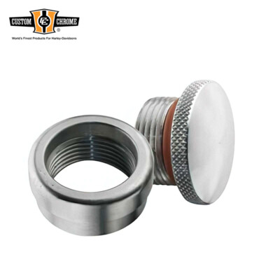 #ad 1.75quot;CNC Custom Mini Gas Cap Kit Weld in Knurled Fits For Harley Bobber Chopper $24.99