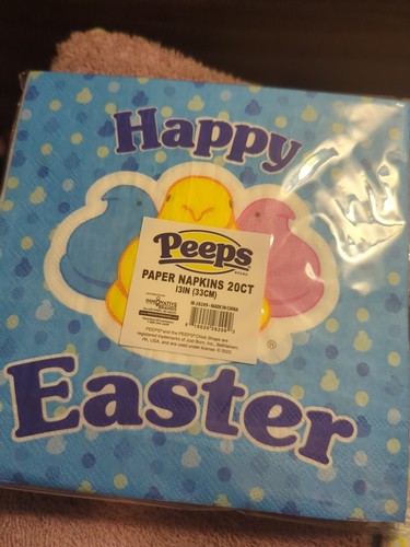 Serpientes y mantel Peeps Blue Happy Easter (54"" x 108"") nuevo - Imagen 3 de 5