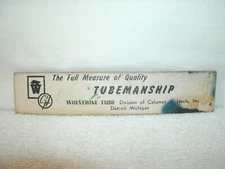 Vintage DECIMAL EQUIVALENT CHART-Ruler  "Wolverine Tube--Detroit MI---Original