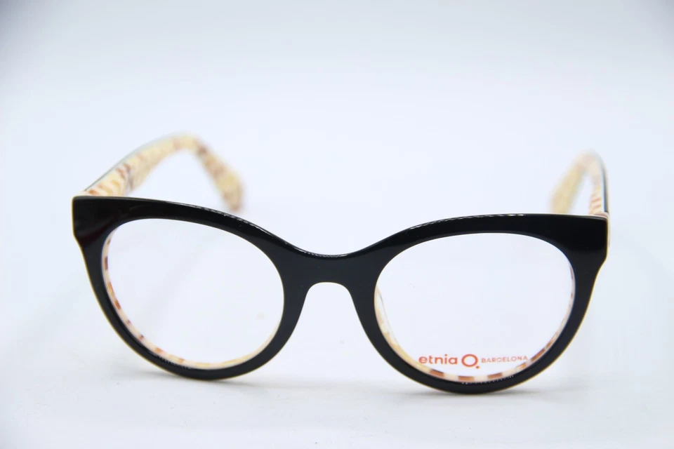 NUEVAS GAFAS ETNIA BARCELONA BRUTAL N'8 BK NEGRAS BEIGE MONTURAS AUTÉNTICAS 49-21 Foto 2 de 4