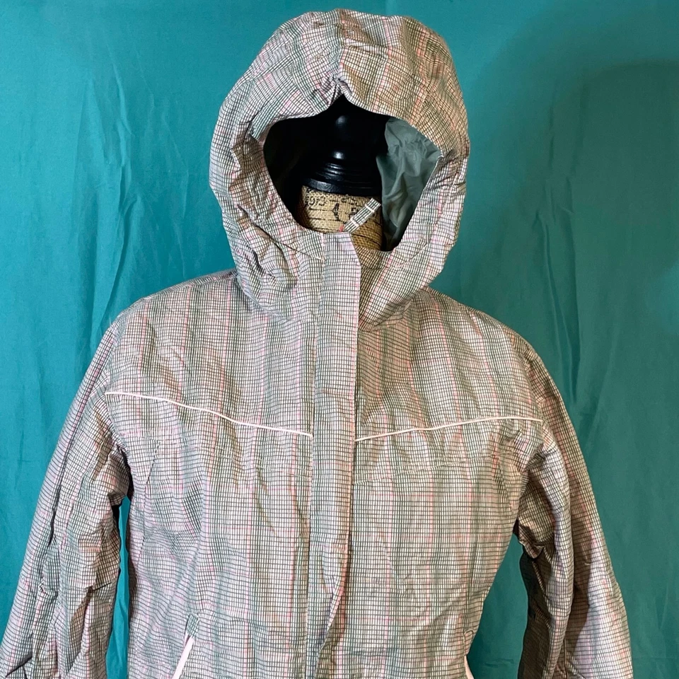 Columbia Sportswear Youth Jacket Multicolor 18/20 Hoodie Gingham Pocket Full Zip - Image 4 of 4