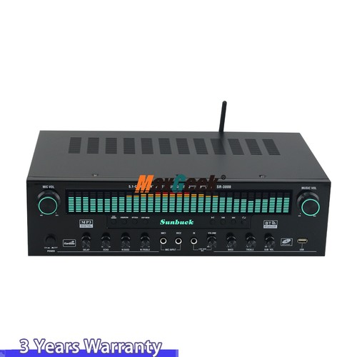 SR-3800 1000W 220V Bluetooth Amplifier 5.1CH Karaoke Digital Surround Power Amp - Picture 3 of 7