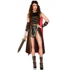 Women Dress Roman Gladiator Female Warrior Uniforms Costume Cosplay Halloween