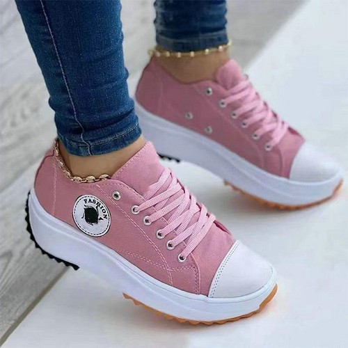 Women Patterned Canvas Sneakers Women's Casual Shoes 2025 Spring Autumn - Picture 2 of 17