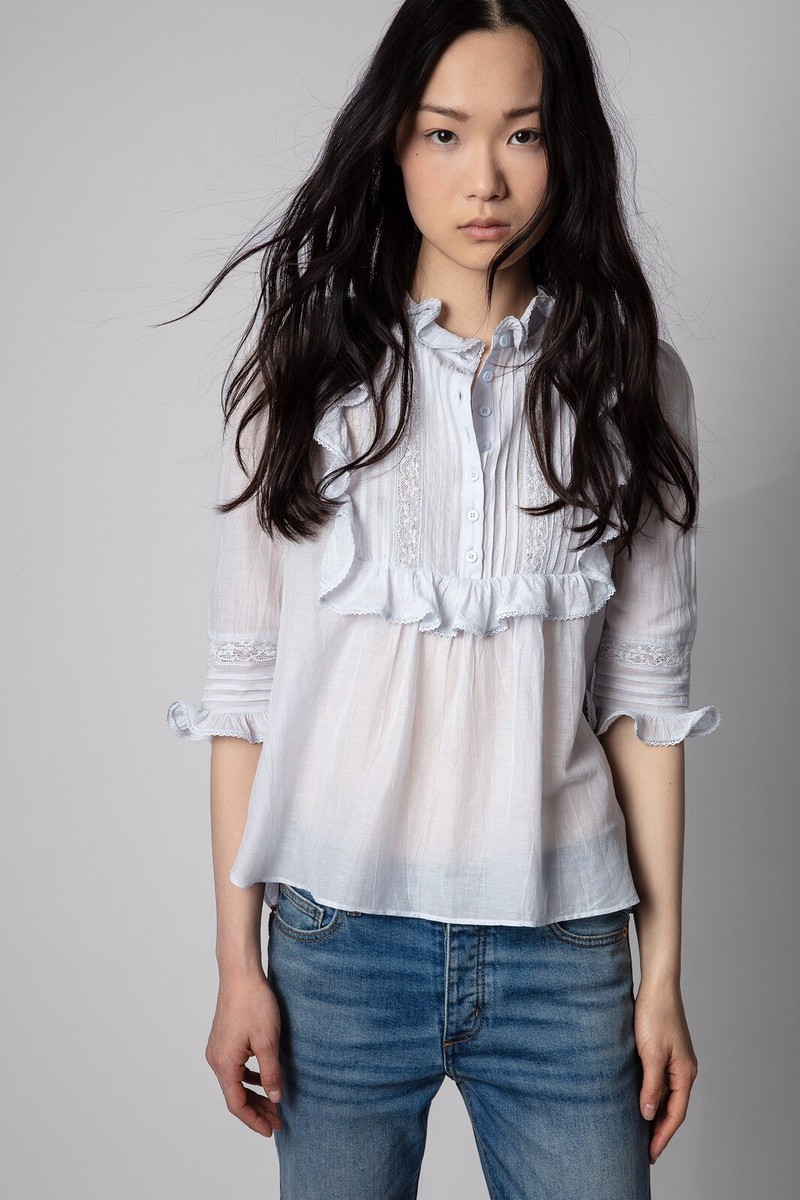 2022 Zadig & Voltaire Tix Lace Tunic Blouse Top Size M NEW