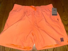NIKE MENS ESSENTIAL LAP 7" VOLLEY SWIM TRUNKS ATOMIC ORANGE SIZE SMALL