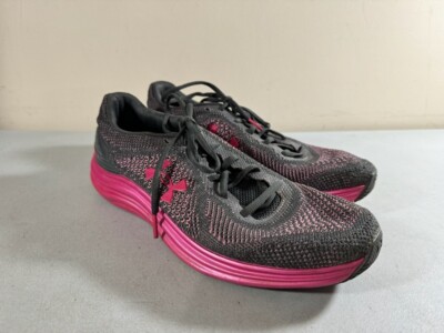 Under Armour Liquify Rebel WOMENS Black Pink Lace Up Running Shoes