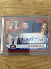 Joan Mercado 2021 Elite Extra Edition  Dominican Prospect Patch Auto 1/49