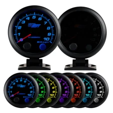 GlowShift Tinted 7 Color LED 3.75 Inch Tacho Tachometer Gauge w Shift Light