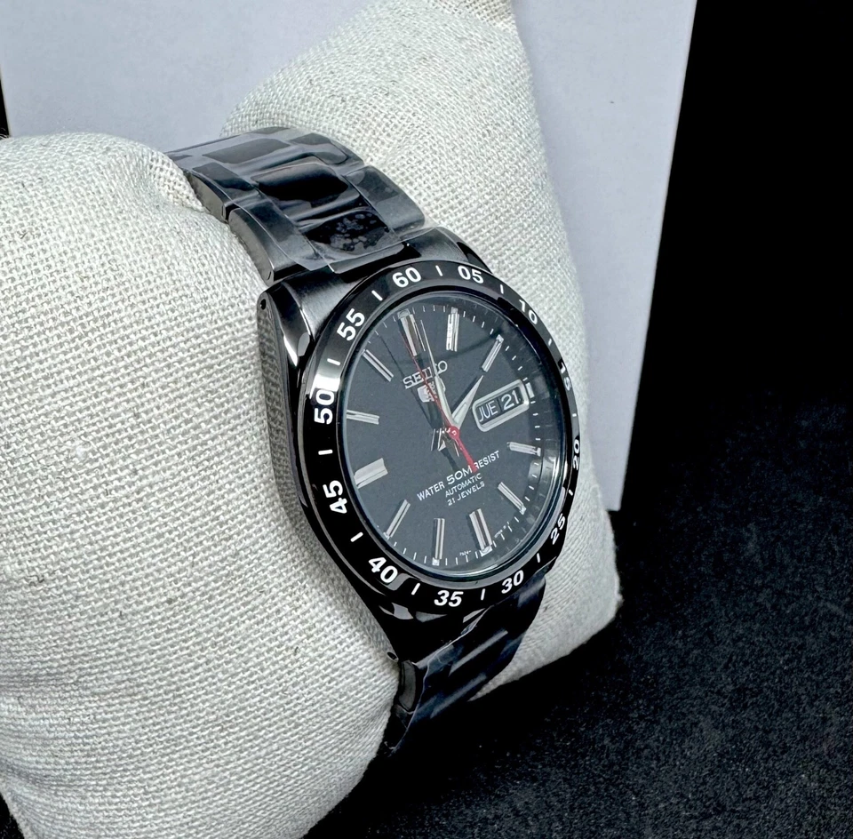 Reloj automático para hombre SEIKO 5 SNKE03K1 (SNKE03KC) esfera negra auténti... - Imagen 4 de 4