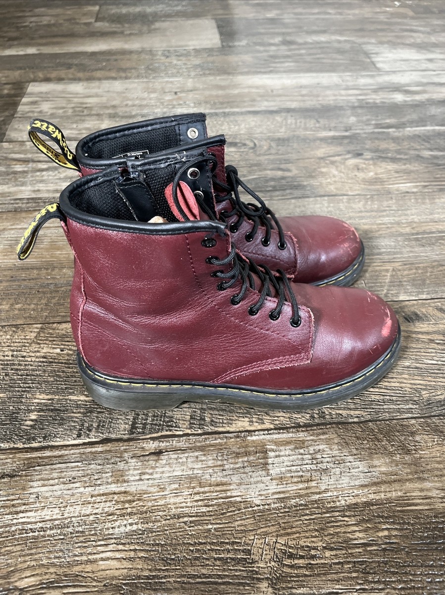 Martens Eye Cherry Red Boots Womens Size Distressed J3