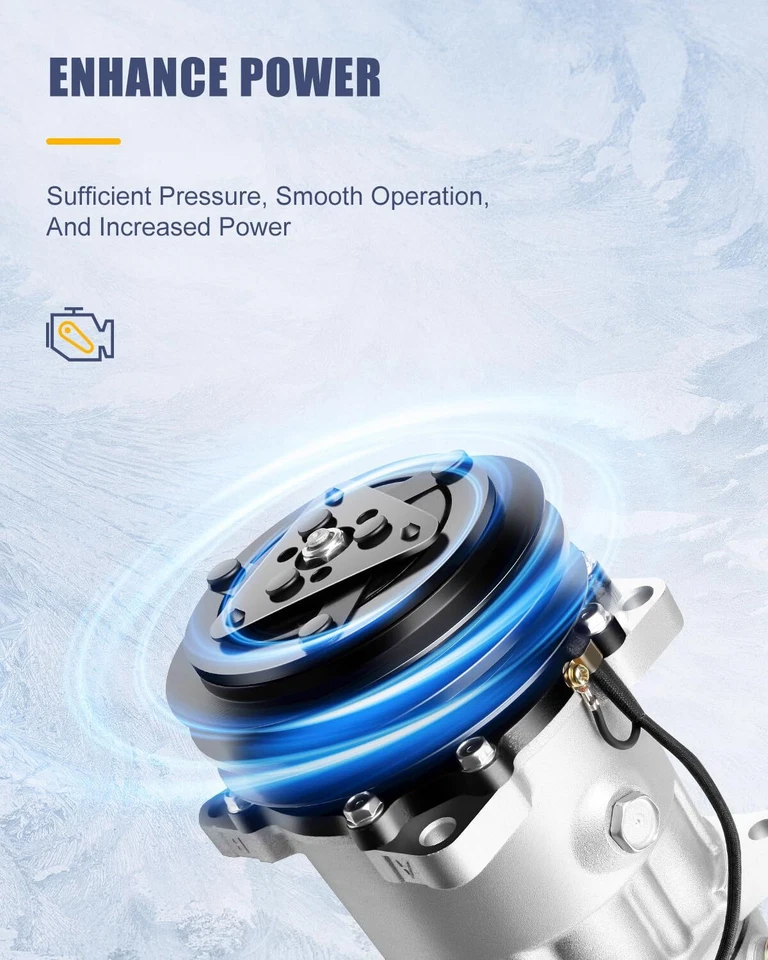 AC 空调压缩机 带离合器 适用于 Mack LE CH CL MR CO 4647C — 第 3/4 张图片