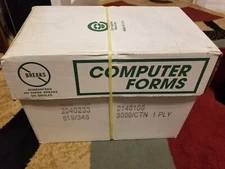 Computer Forms Paper 14 7/8" x 8 1/2" 1/2 in green