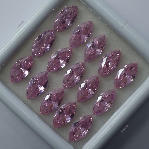 Pink Sapphire Color Marquise Cut 15 Pcs Natural CERTIFIED Loose Gemstone 7x5 mm - Picture 3 of 15