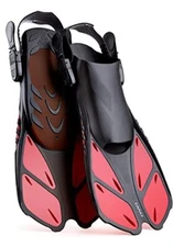 Swim Fins Travel Size Short Adjustable for Snorkeling Diving Adult Men Women Kid