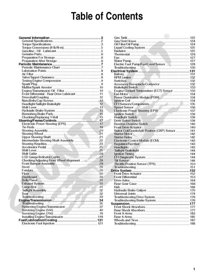 Manual de reparación de taller de servicio de papel de 3 orificios 2014 Arctic Cat Prowler 500 700 HDX ROV Foto 2 de 4