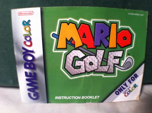 Gameboy Color Manual  "Mario Golf"