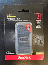 SanDisk Extreme 1TB, USB-C Portable External SSD - GRAY  SDSSDE61-1T00-AT 