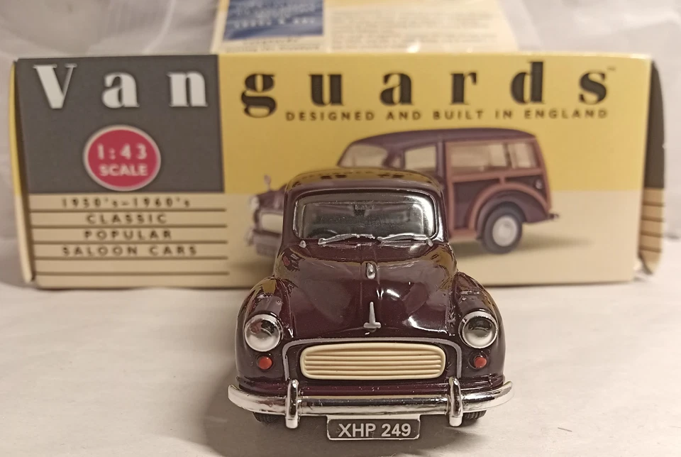 Vanguards VA10001 Granate Traveller (Morris Minor) sin usar, en caja, modelo de lanzamiento temprano, nuevo en caja Foto 2 de 4