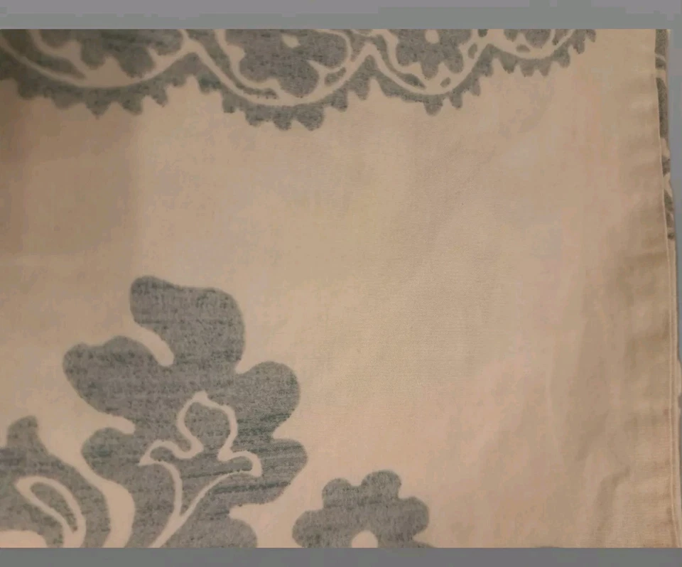 Funda nórdica Pottery Barn gris azulado y beige KING desplazamiento floral sin fundas Foto 4 de 4