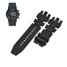 Subaqua 80394 26mm Black Rubber Watch Strap For Invicta