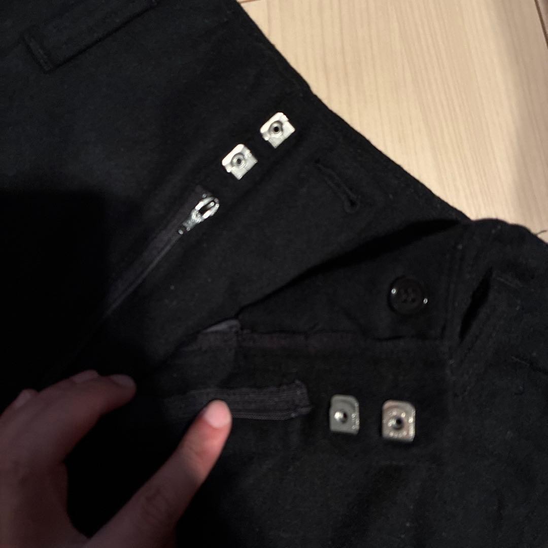 A Bathing Ape Wool Nylon Slim Straight Pants Black Waist 76cm thumbnail 2