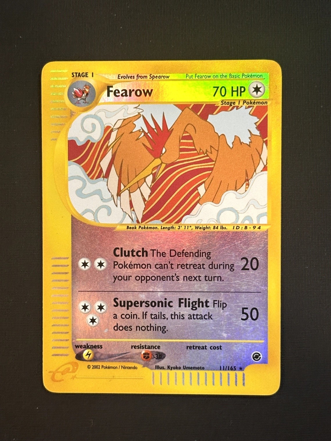 Fearow (11) Holo Rare Expedition 011/165 NM