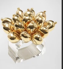 Kim Seybert Jubilee Napkin Rings Set Of Four Brand New Retail $140