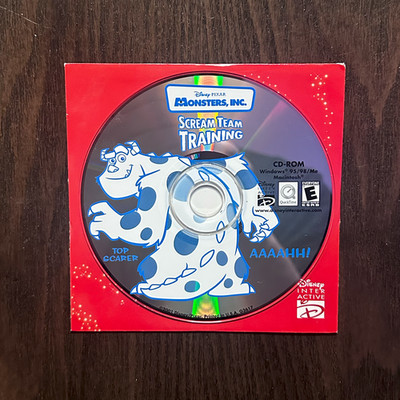 Monsters, Inc. Scream Team Training CD-ROM for PC: Disney Interactive (2001) G