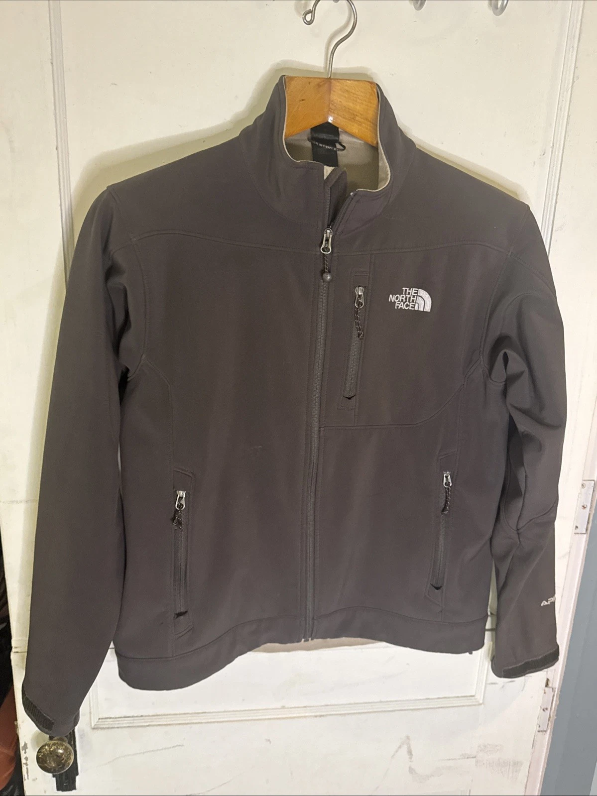 The North Face Jacket Mens Medium Brown Apex Bionic Softshell Full Zip Pockets