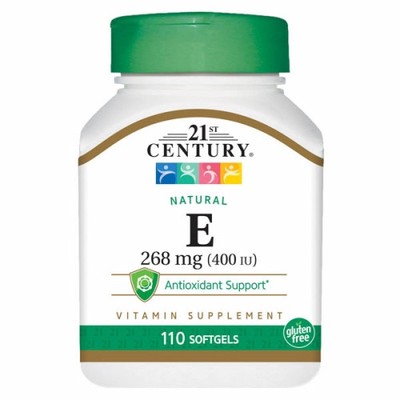 Vitamin E 110 Softgels 268mg by 21st Century