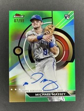 2023 Topps Finest Michael Massey RC Green Finest Auto /99 #FA-MMA Royals