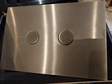 JTP Concealed Cistern Flush Plate Brushed Bronze + Universal Protection Plate