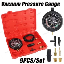 Carburetor Intake Manifold Vacuum Fuel Pump Pressure Tester Gauge Test Kit NEW
