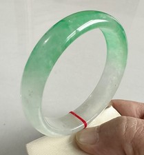 Natural Grade A Jade Bangle Green Burma Jadeite Ice Jade Women Bracelet 61mm
