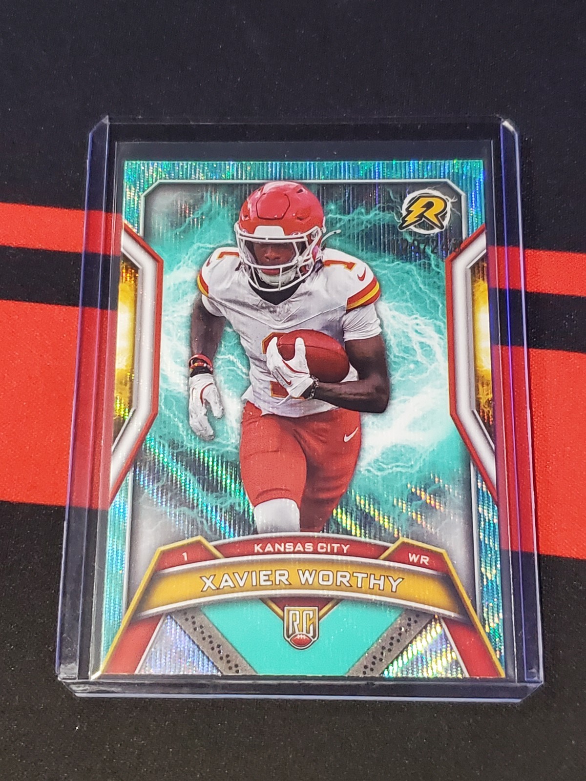 Xavier Worthy 2024 Topps Resurgence - #143 Aqua Surge Refractor /249 Rookie Card