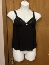 Victoria's Secret Black Lace Trim Cami Size S