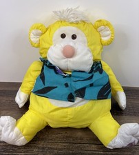 Vintage Puffalump Fisher Price 16" Yellow Monkey Green Hawaiian Shirt 1987