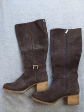 Koolaburra by UGG Boots Womens Size 7 Suede Mid Calf Block Heel Zip 1105860