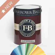BRAND NEW 5L FARROW AND BALL FLAT EGGSHELL INTERIOR PAINT - CURRENT COLOURS