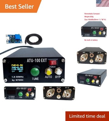 ATU-100 EXT Antenna Tuner 1.8-50MHz atu100 by N7DDC 7x7 0.96 Inch OLED 3.2 Fi...