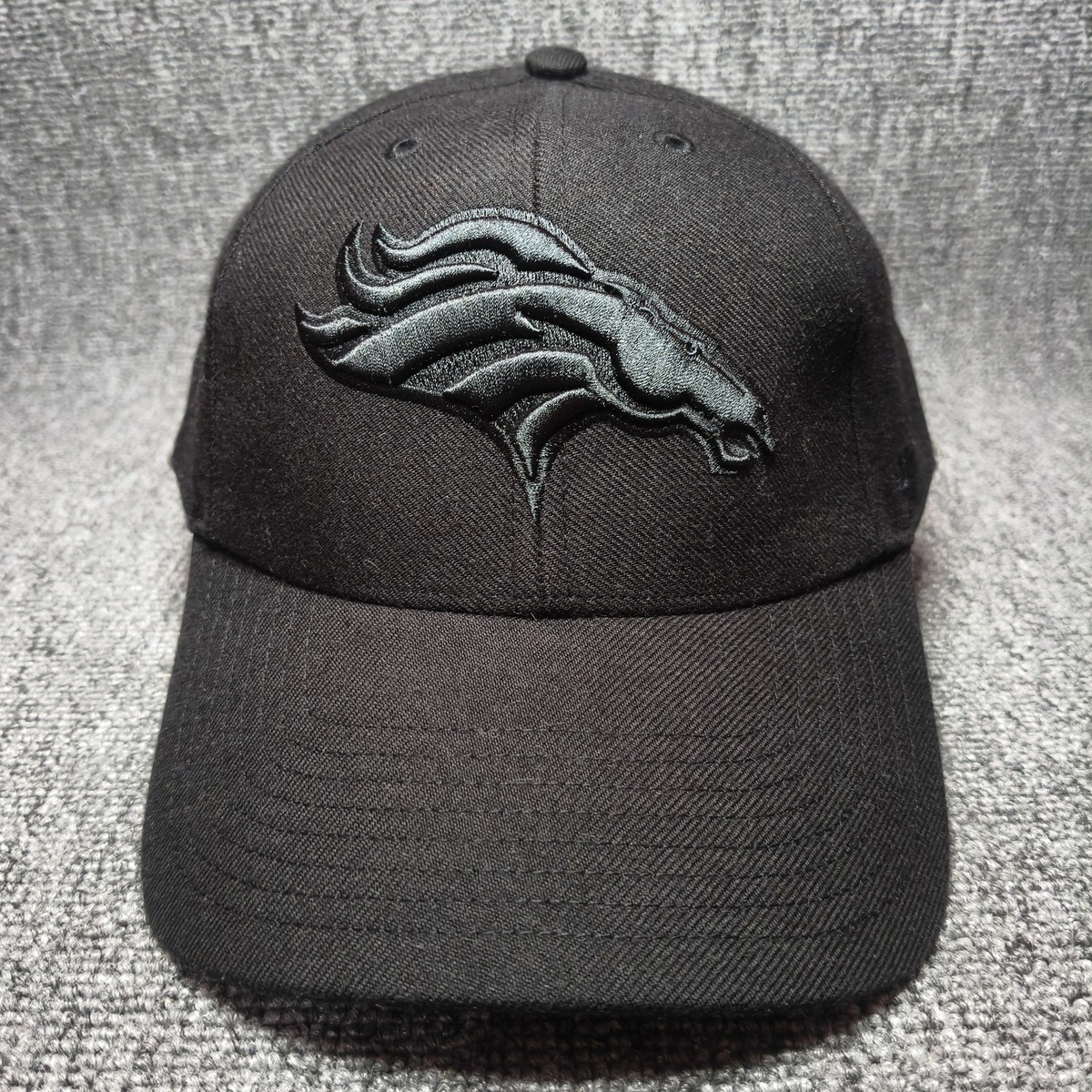 '47 Brand Denver Broncos NFL '47 Black Tonal Logo Strapback Hat Cap
