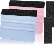 Squeegee for Vinyl, 2 Pcs Squeegee with Extra 2 Felt 2 Pack Skyblue  Pink